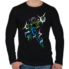 PRINTFASHION NUMERO 17 - Férfi hosszú ujjú póló - Fekete férfi póló