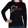 PRINTFASHION Nürburgring fehér - Női pulóver - Fekete