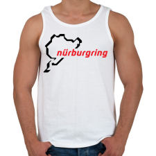 PRINTFASHION Nürburgring fekete - Férfi atléta - Fehér atléta, trikó