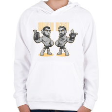 PRINTFASHION nurmagomedov & mcgregor - Gyerek kapucnis pulóver - Fehér