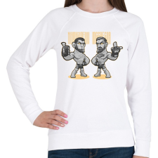 PRINTFASHION nurmagomedov & mcgregor - Női pulóver - Fehér női pulóver, kardigán