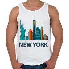 PRINTFASHION NY - Férfi atléta - Fehér atléta, trikó
