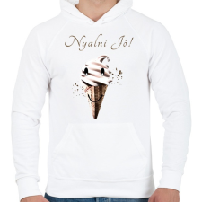 PRINTFASHION nyalni jó - Férfi kapucnis pulóver - Fehér férfi pulóver, kardigán