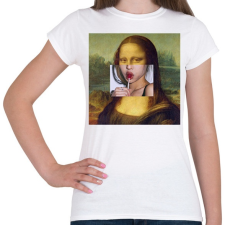 PRINTFASHION Nyalókázó Mona - Női póló - Fehér női póló