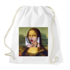 PRINTFASHION Nyalókázó Mona - Sportzsák, Tornazsák - Fehér tornazsák