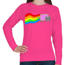 PRINTFASHION Nyan Cat - Női pulóver - Fukszia női pulóver, kardigán