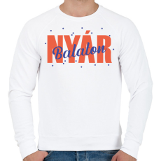 PRINTFASHION Nyár - Balaton - Férfi pulóver - Fehér