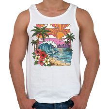 PRINTFASHION Nyár - Férfi atléta - Fehér női trikó