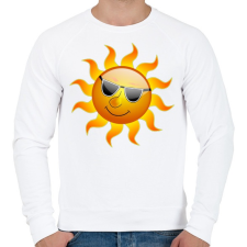 PRINTFASHION Nyár - Férfi pulóver - Fehér férfi pulóver, kardigán