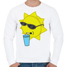 PRINTFASHION Nyár - Férfi pulóver - Fehér férfi pulóver, kardigán