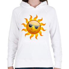 PRINTFASHION Nyár - Női kapucnis pulóver - Fehér