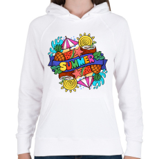 PRINTFASHION Nyár - Női kapucnis pulóver - Fehér