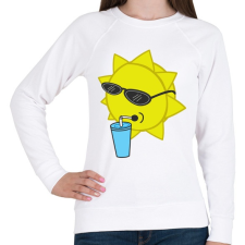 PRINTFASHION Nyár - Női pulóver - Fehér női pulóver, kardigán