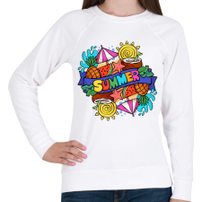 PRINTFASHION Nyár - Női pulóver - Fehér női pulóver, kardigán