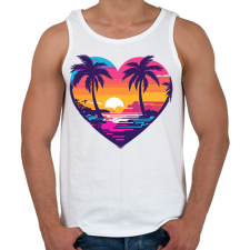 PRINTFASHION Nyári hangulat  - Férfi atléta - Fehér atléta, trikó