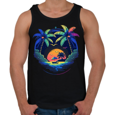 PRINTFASHION Nyári hangulat - Férfi atléta - Fekete