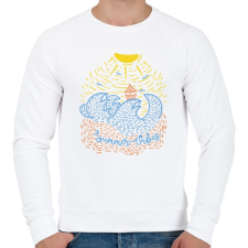 PRINTFASHION Nyári hangulat - Férfi pulóver - Fehér férfi pulóver, kardigán