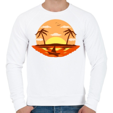 PRINTFASHION nyári hangulat  - Férfi pulóver - Fehér férfi pulóver, kardigán