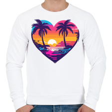 PRINTFASHION Nyári hangulat  - Férfi pulóver - Fehér férfi pulóver, kardigán