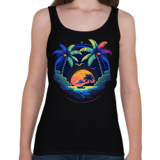 PRINTFASHION Nyári hangulat - Női atléta - Fekete