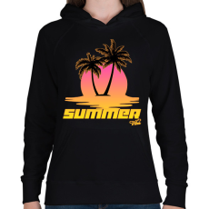 PRINTFASHION Nyári hangulat  - Női kapucnis pulóver - Fekete