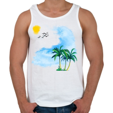 PRINTFASHION NYÁRI KÉP - Férfi atléta - Fehér