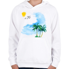 PRINTFASHION NYÁRI KÉP - Gyerek kapucnis pulóver - Fehér gyerek pulóver, kardigán