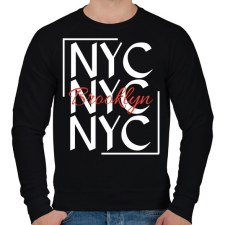 PRINTFASHION NYC Brooklyn  - Férfi pulóver - Fekete férfi pulóver, kardigán