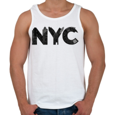 PRINTFASHION NYC - Férfi atléta - Fehér