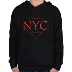 PRINTFASHION NYC  - Gyerek kapucnis pulóver - Fekete