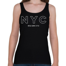 PRINTFASHION NYC - Női atléta - Fekete női trikó