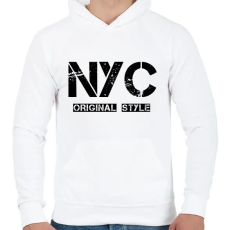 PRINTFASHION NYC ORIGINAL STYLE  - Férfi kapucnis pulóver - Fehér