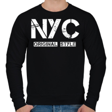 PRINTFASHION NYC ORIGINAL STYLE - Férfi pulóver - Fekete férfi pulóver, kardigán