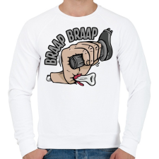 PRINTFASHION Nyélgáz! - Férfi pulóver - Fehér férfi pulóver, kardigán