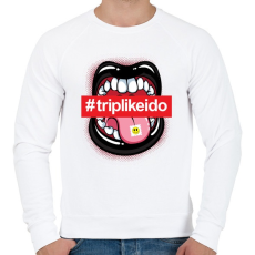 PRINTFASHION Nyelv - Férfi pulóver - Fehér