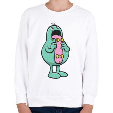 PRINTFASHION Nyelves - Gyerek pulóver - Fehér gyerek pulóver, kardigán