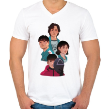 PRINTFASHION Nyerd meg az életed csapat! - Férfi V-nyakú póló - Fehér férfi póló