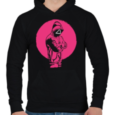 PRINTFASHION Nyerd meg az életed - Squid Game - Férfi kapucnis pulóver - Fekete