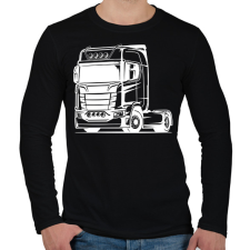 PRINTFASHION Nyergesvontató - Férfi hosszú ujjú póló - Fekete férfi pulóver, kardigán