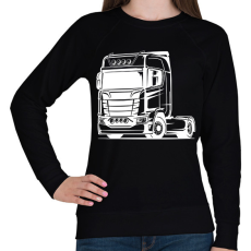 PRINTFASHION Nyergesvontató - Női pulóver - Fekete