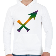 PRINTFASHION nyilas - Férfi kapucnis pulóver - Fehér