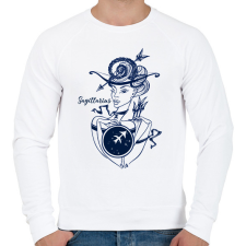 PRINTFASHION nyilas - Férfi pulóver - Fehér férfi pulóver, kardigán