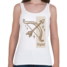 PRINTFASHION Nyilas horoszkóp - Női atléta - Fehér női trikó
