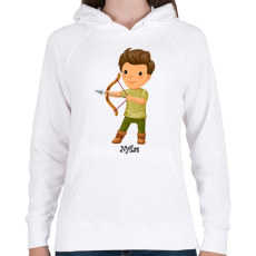 PRINTFASHION Nyilas - Női kapucnis pulóver - Fehér