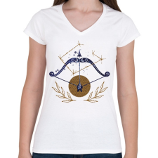PRINTFASHION Nyilas - Női V-nyakú póló - Fehér női póló
