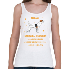 PRINTFASHION Nyilas - Russell terrier - Női atléta - Fehér