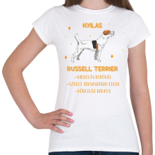 PRINTFASHION Nyilas - Russell terrier - Női póló - Fehér női póló