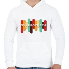 PRINTFASHION Nyíregyháza - Színes - Férfi kapucnis pulóver - Fehér