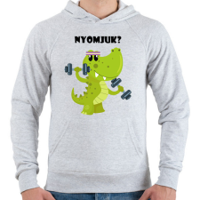 PRINTFASHION Nyomjuk - Férfi kapucnis pulóver - Sport szürke férfi pulóver, kardigán