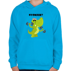 PRINTFASHION Nyomjuk - Gyerek kapucnis pulóver - Azúrkék